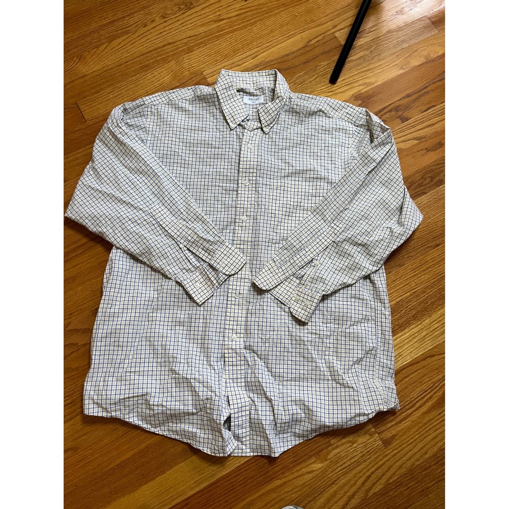 Brooks Brothers 346 Men's Long Sleeve Button Down Shirt Check Plaid  17 32 33